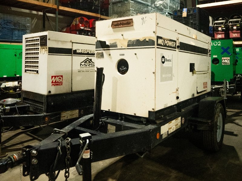 Generator rental equipment providing temporary power for construction and industrial projects