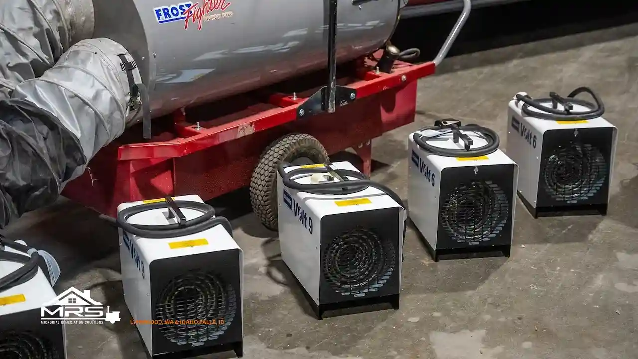 Temporary heater rental supporting cold weather construction work in Bothell WA